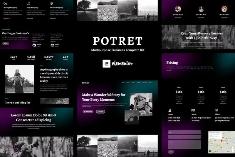 Potret – Photography Portfolio Elementor Template Kit