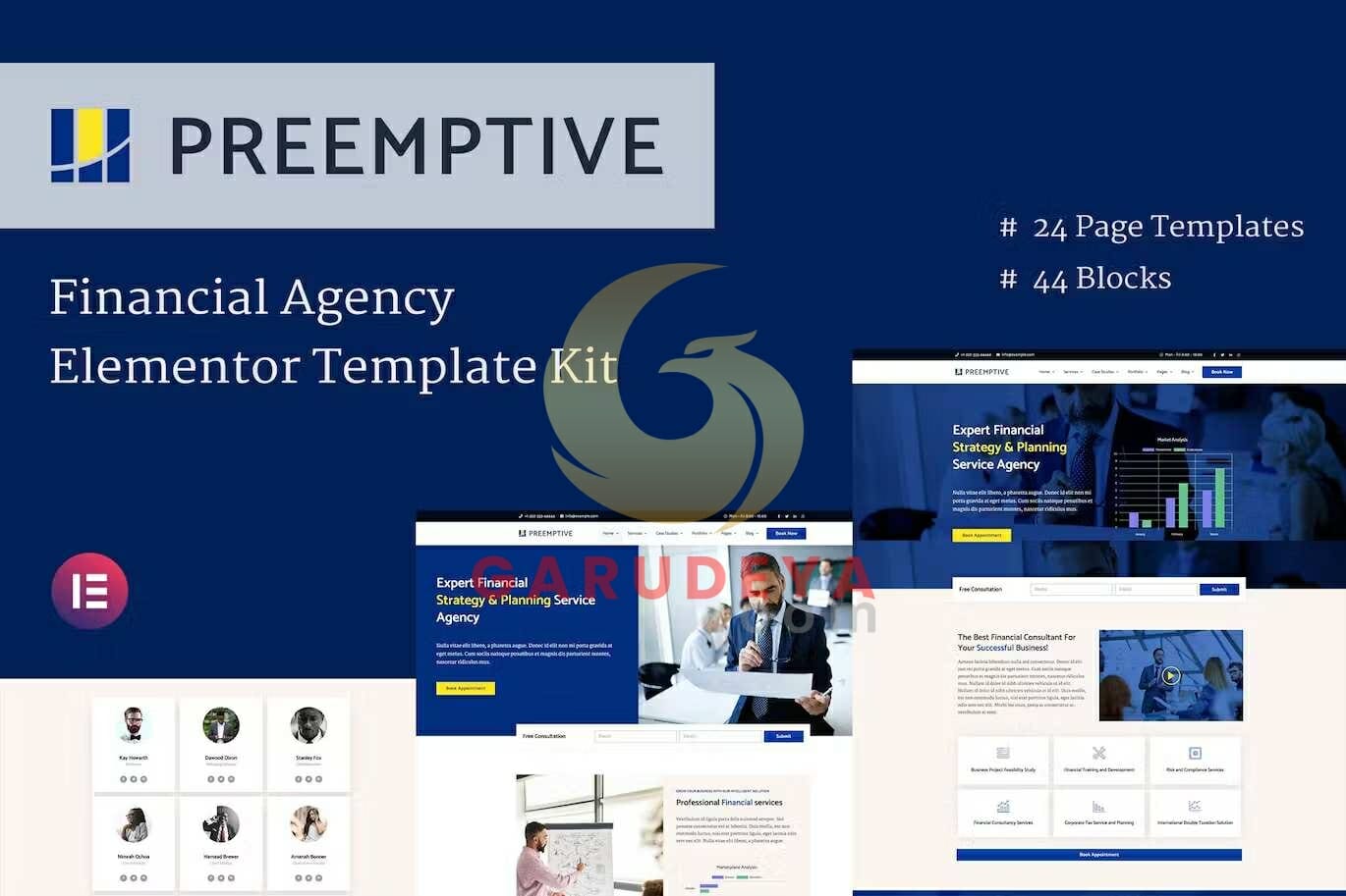 Preemptive – Business & Finance Elementor Template Kit