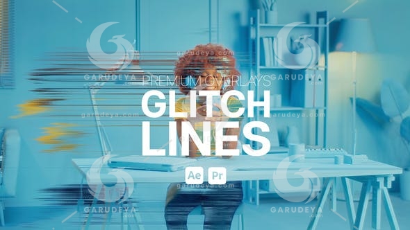 Premium Overlays Glitch Lines - Videohive 49482413