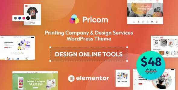 Pricom – Printing Company & Design Services WordPress theme