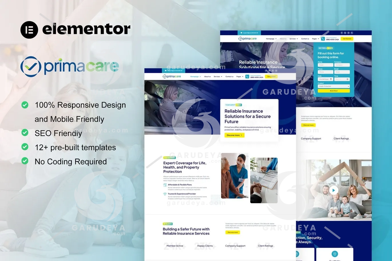 PrimaCare - Finance & Insurance Company Elementor Pro Template Kit