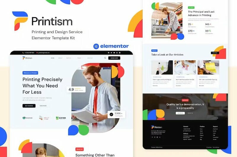 Printism – Printing and Design Service Elementor Template Kit