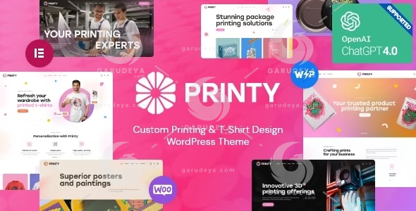 Printy – Custom Printing & T-Shirt Design WordPress Theme