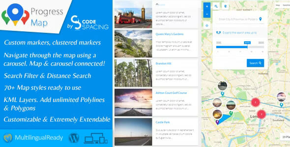Progress Map WordPress Plugin