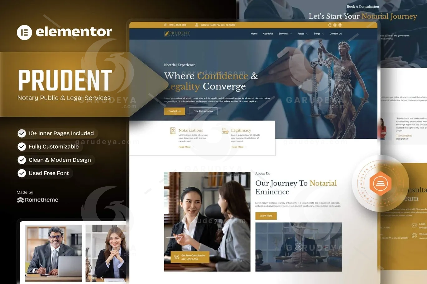 Prudent – Notary Public & Legal Services Elementor Template Kit