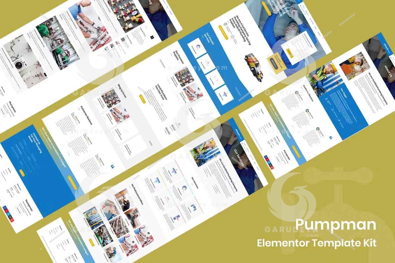 Pumpman - Plumbing Service Elementor Template Kit