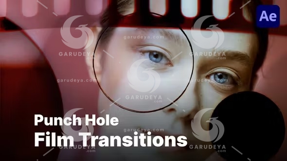 Punch Hole Film Transitions VideoHive 51863790