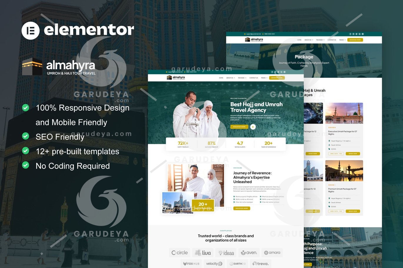 Qahira - Umrah & Hajj Tour Travel Elementor Template Kit