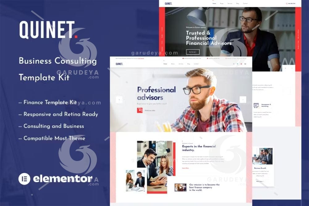 Quinet - Business Consulting Elementor Template Kit