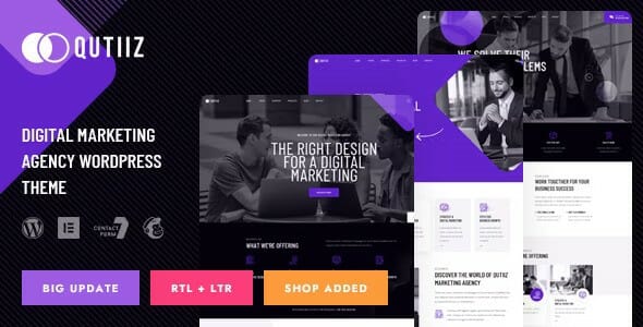 Qutiiz – Digital Marketing Agency WordPress Theme