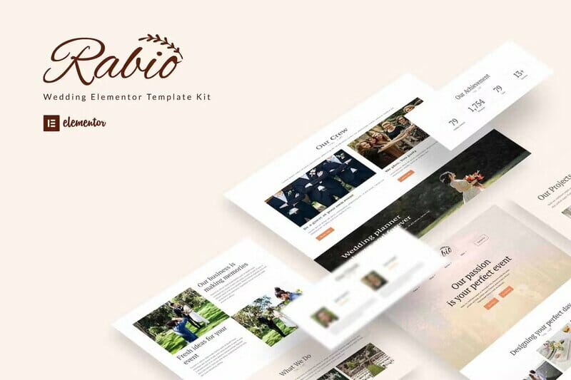Rabio – Wedding Event Organizer Elementor Template Kit