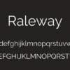 Raleway Font