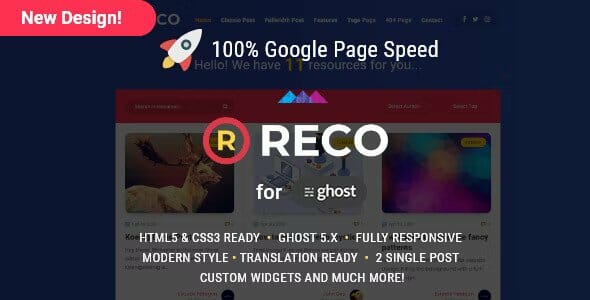 Reco – Minimal Lightweight Theme for Freebies