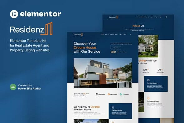 Residenz – Real Estate Agent & Property Listing Elementor Template Kit