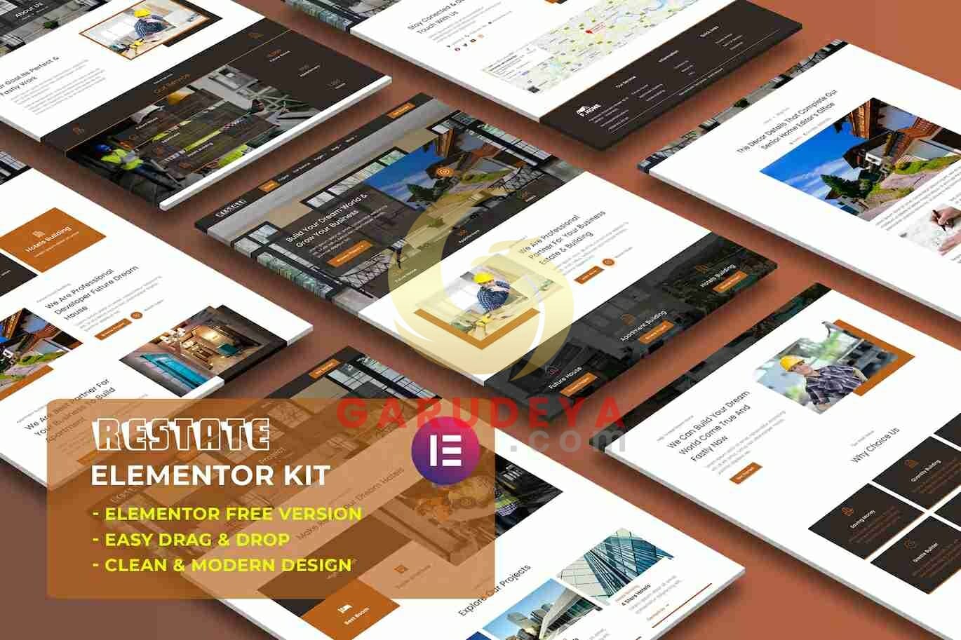 Restate – Construction Builder Elementor Template Kit