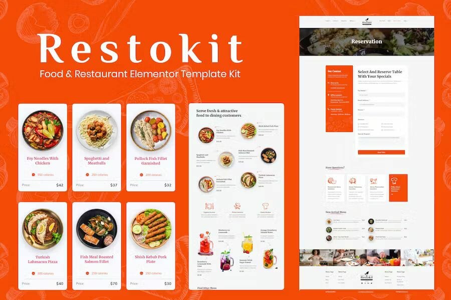 Restokit - Food & Restaurant Elementor Template Kit