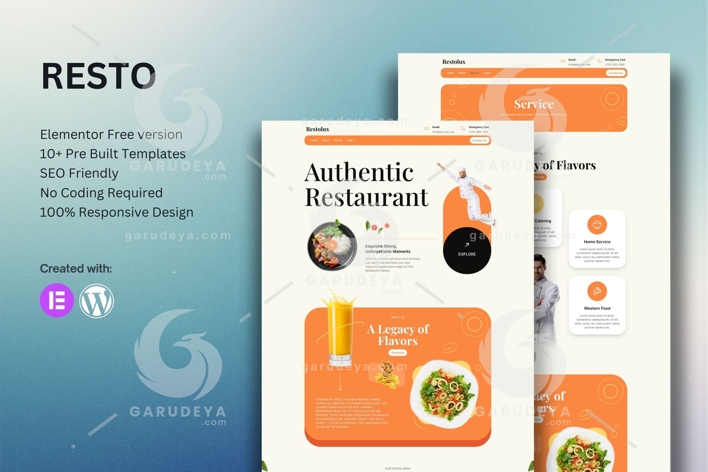 Restolux – Restaurant Elementor Template Kit