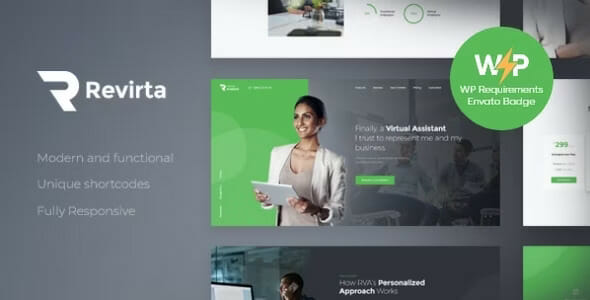 Revirta Personal Virtual Assistant & Secretary WordPress Theme