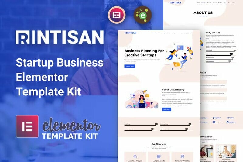 Rintisan – Startup Business Elementor Template Kit