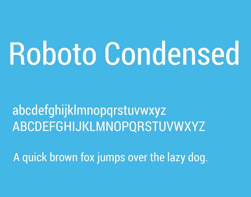 Roboto Condensed Font