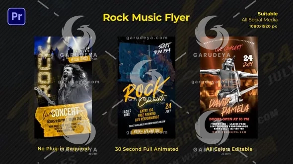 Rock Music Flyer Instagram Stories – Videohive 53328766