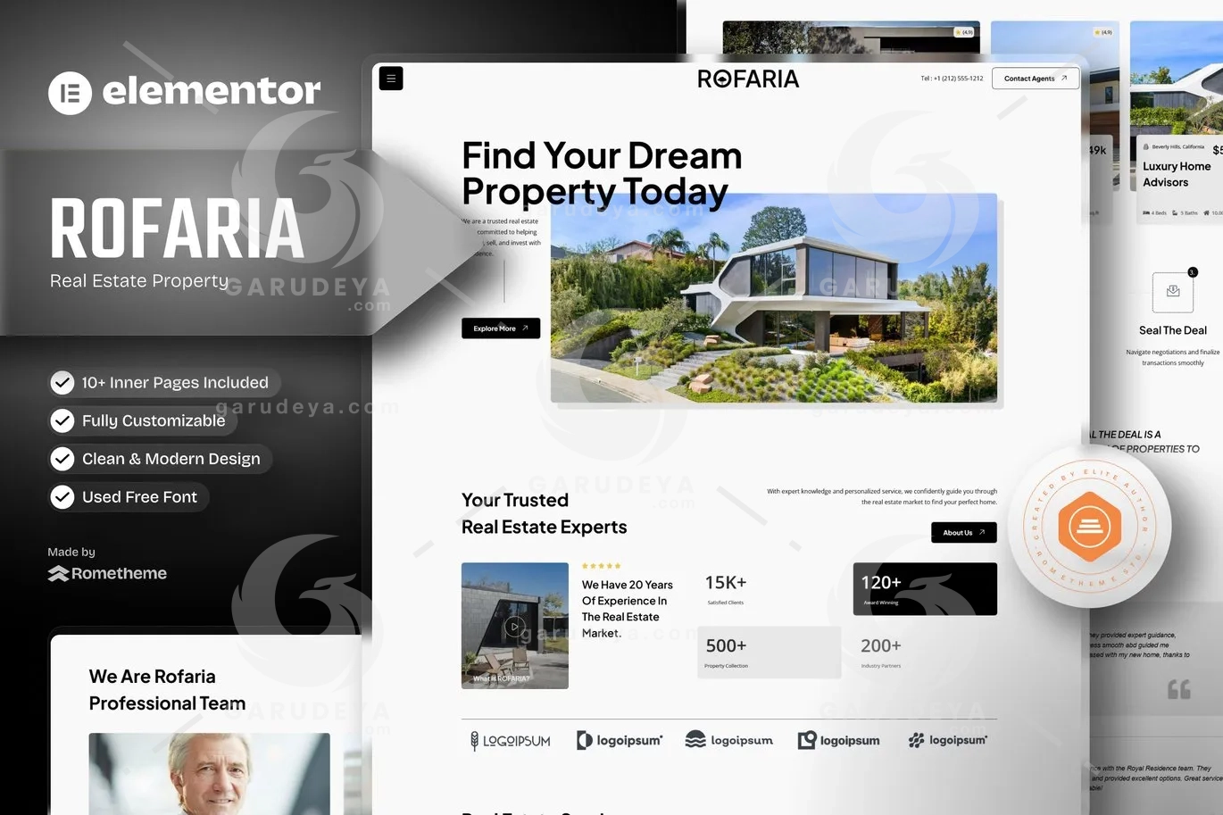 Rofaria - Real Estate Property Elementor Template Kit