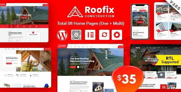 Roofix - Roofing Services WordPress Theme
