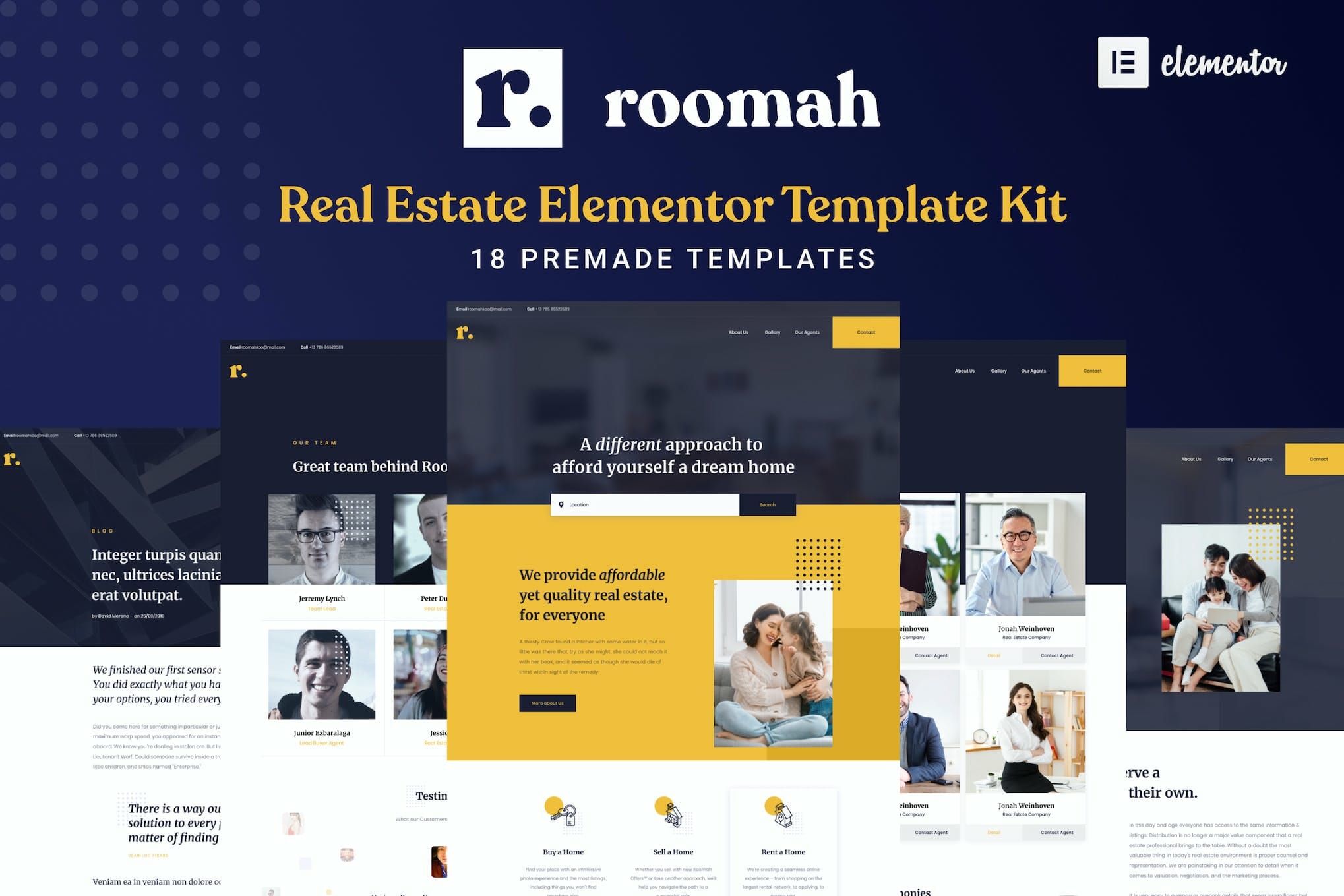 Roomah – Real Estate Agent Elementor Template Kit