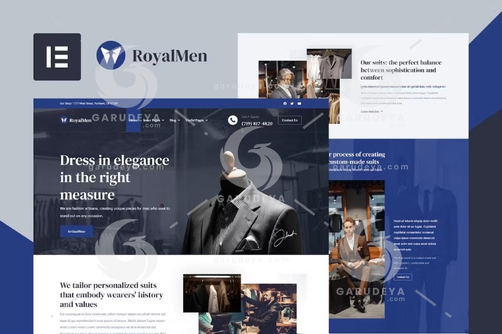 RoyalMen – Tailored Suits Elementor Template Kit