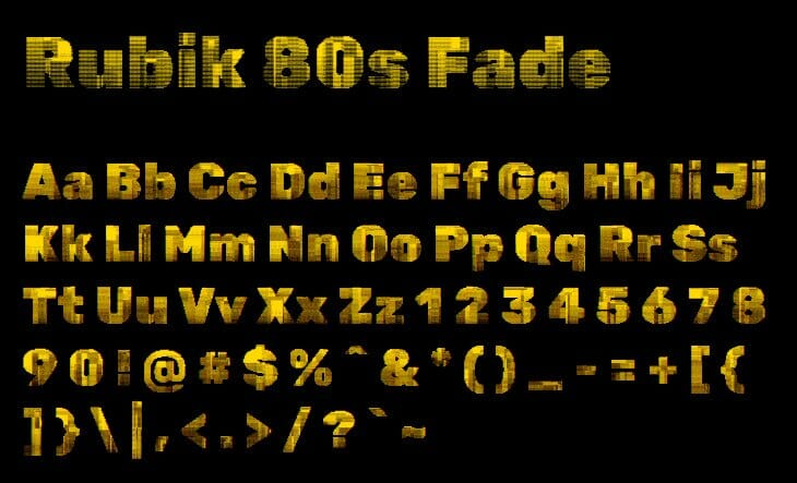 Rubik 80s Fade Font
