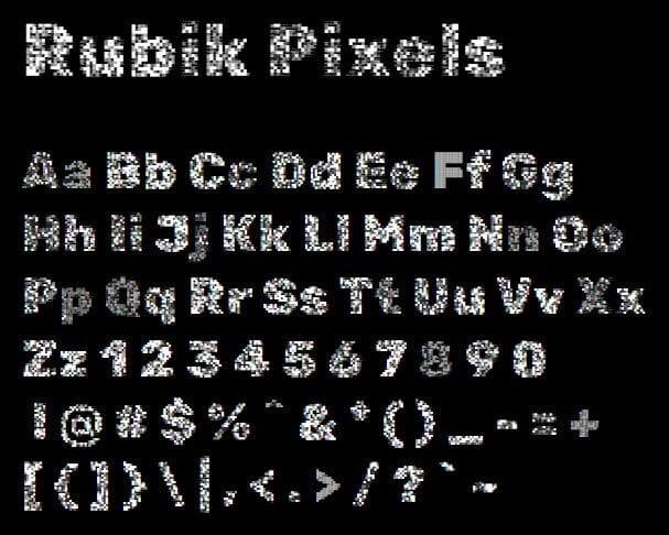 Rubik Pixels Font