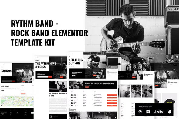 Rythm – Rock Band Elementor Template Kit