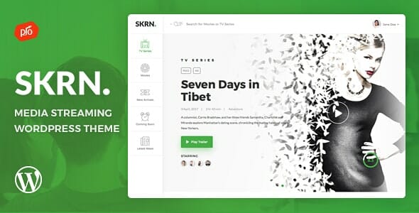 SKRN – Media Streaming App WordPress Theme