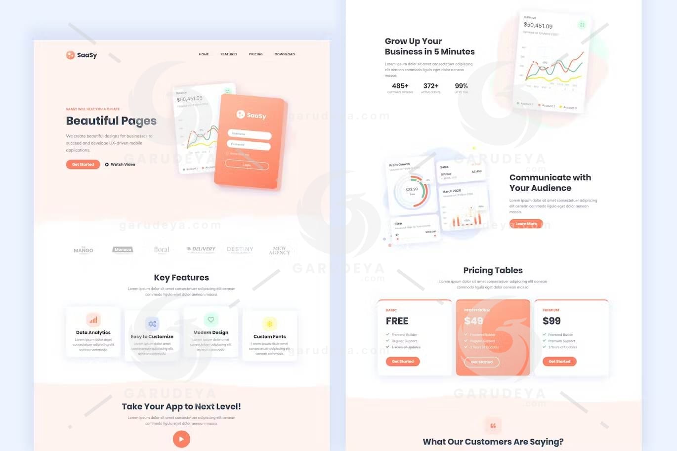 SaaSy – SaaS & App Landing Page Template Kit