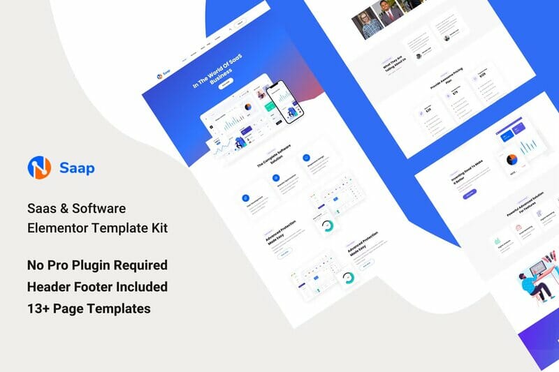 Saap – Saas & Software Elementor Template Kit