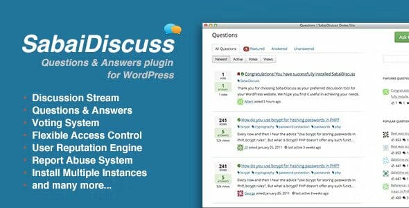 Sabai Discuss – Q&A forum plugin for WordPress