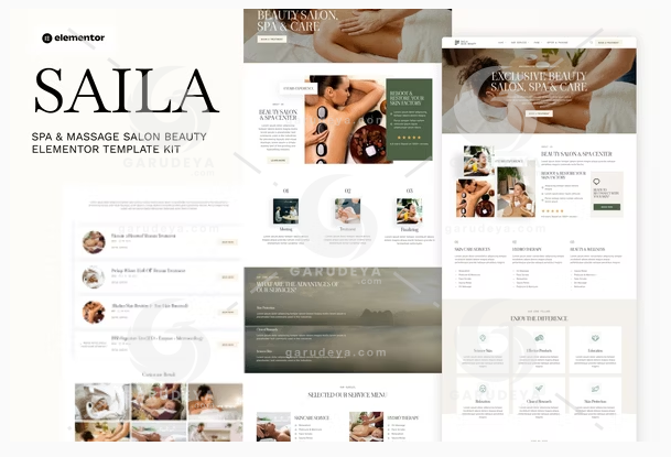 Saila - Spa & Massage Salon Beauty Elementor Template Kit