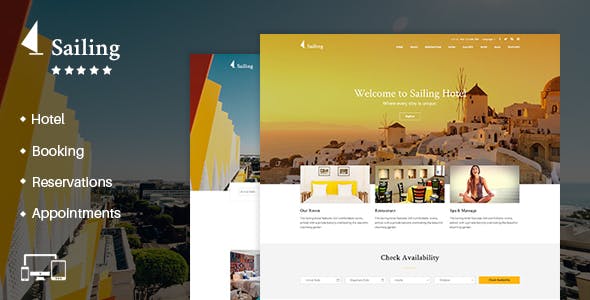 Sailing - Hotel WordPress Theme