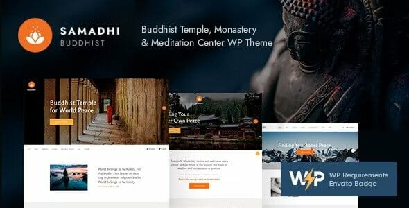 Samadhi - Oriental Buddhist Temple WordPress Theme