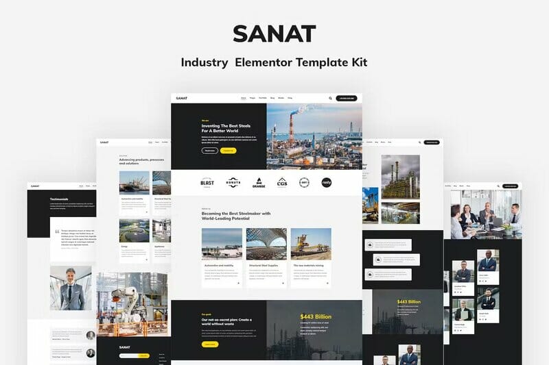 Sanat – Industry Elementor Template Kit