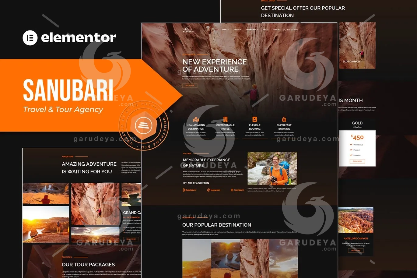Sanubari – Travel & Tour Agency Elementor Template Kit