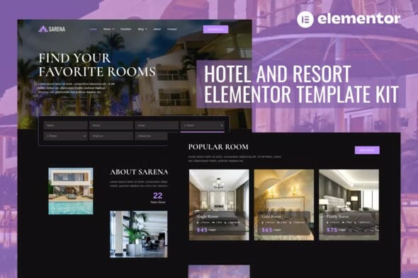 Sarena – Hotel & Resort Elementor Template Kit