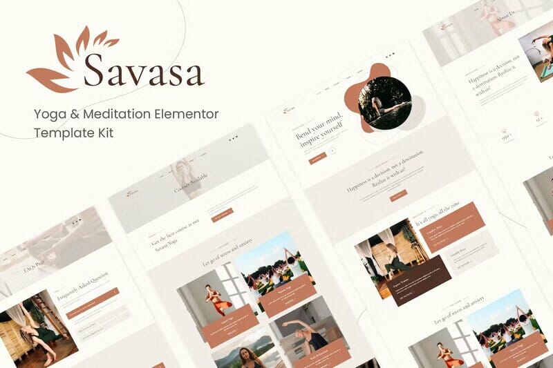 Savasa – Yoga & Meditation Elementor Template Kit