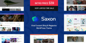 Saxon Viral Content Blog Magazine Theme