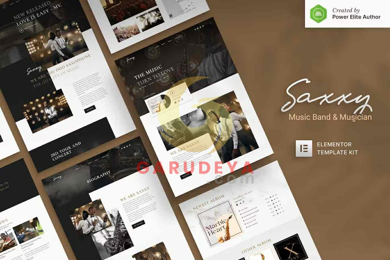 Saxxy – Music Band & Musician Elementor Template Kit