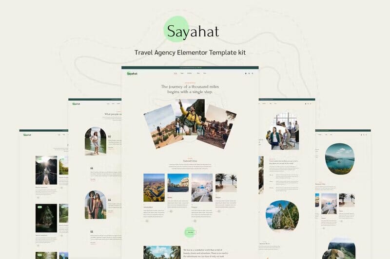 Sayahat – Travel Agency Elementor Template kit