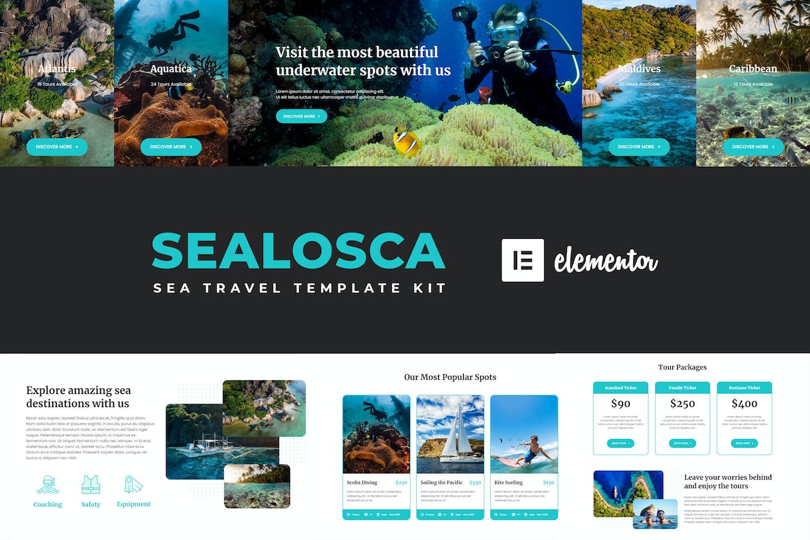 Sealosca – Sea Adventure Travel Template Kit