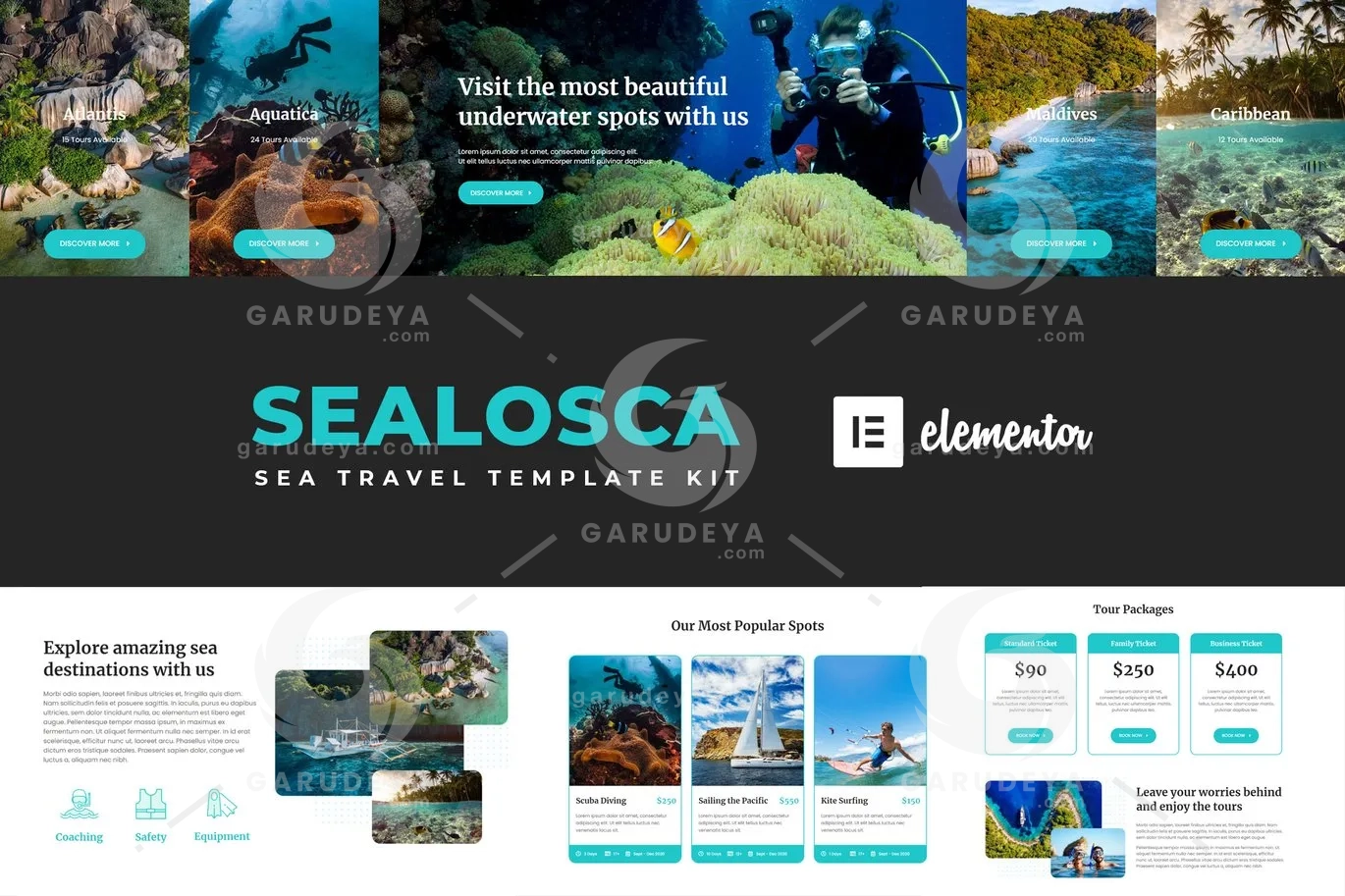 Sealosca – Sea Adventure Travel Elementor Template Kit