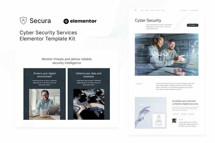 Secura – Cyber Security Services Elementor Template Kit