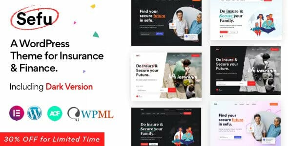 Sefu – Insurance & Finance WordPress Theme